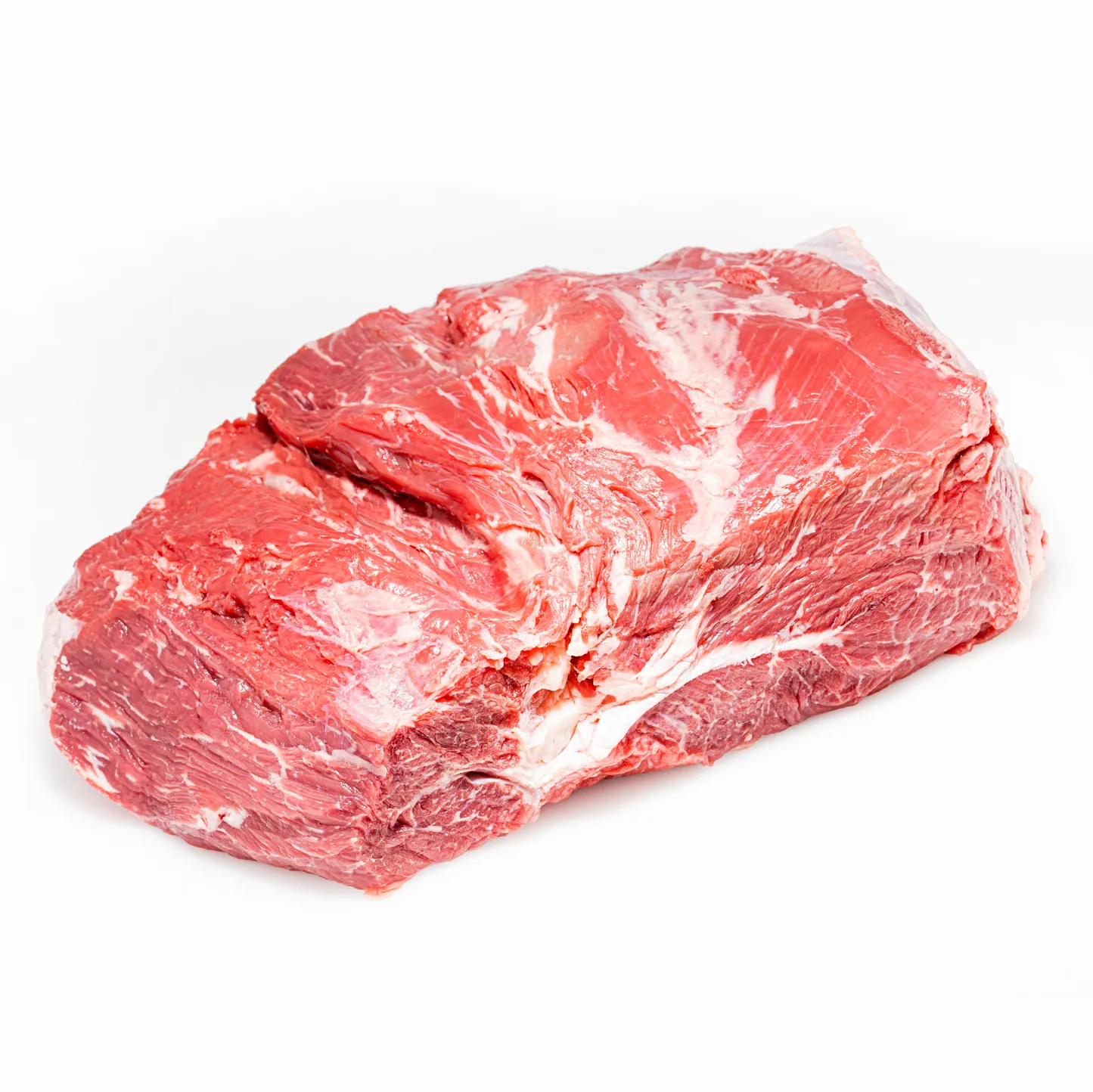 Hüftsteak vom Angus-Rind auf weißem Hintergrund.