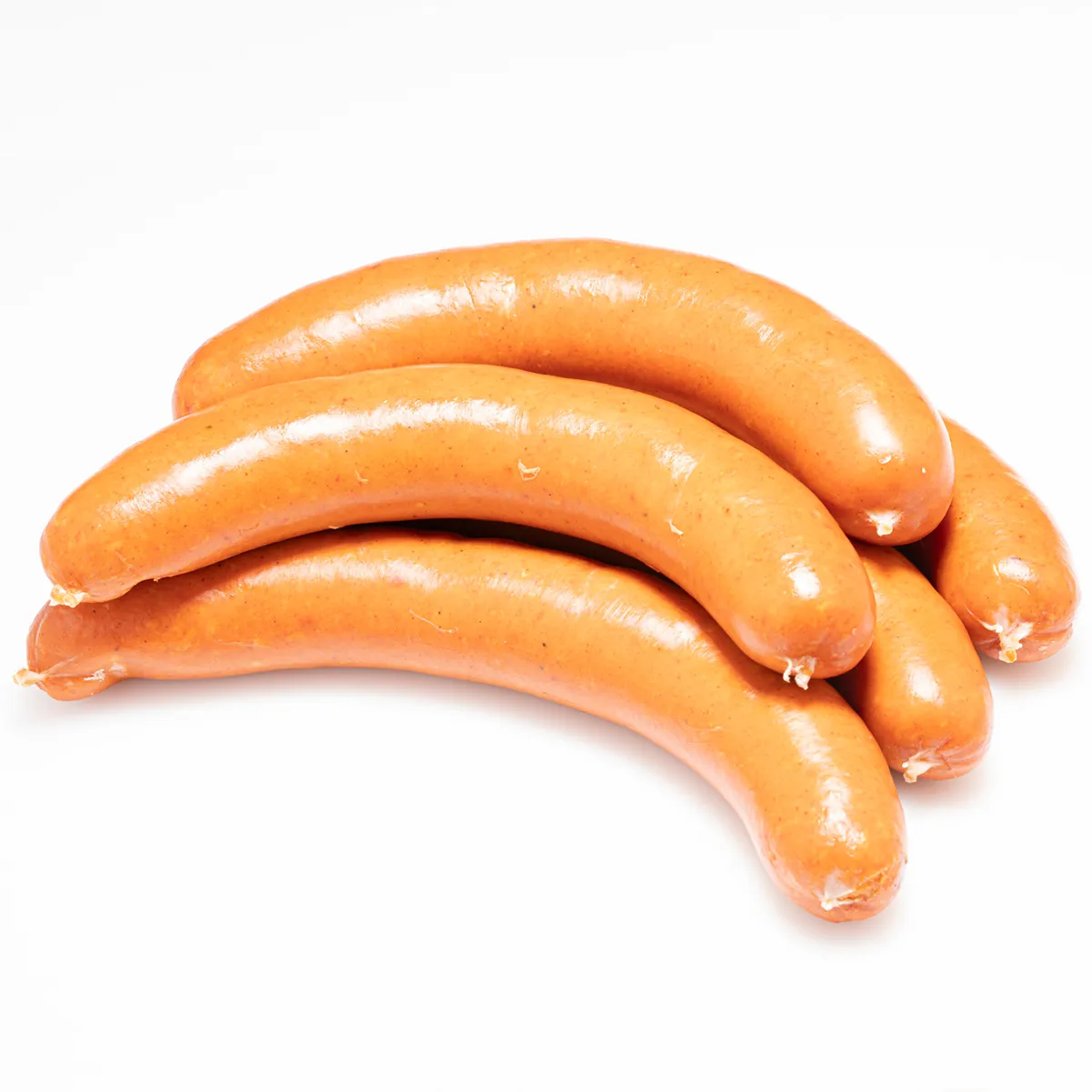 Ungarische Rauchwurst nach original ungarischem Rezept probieren. Ungarische Rauchwurst nach original ungarischem Rezept auf weißem Hintergrund.